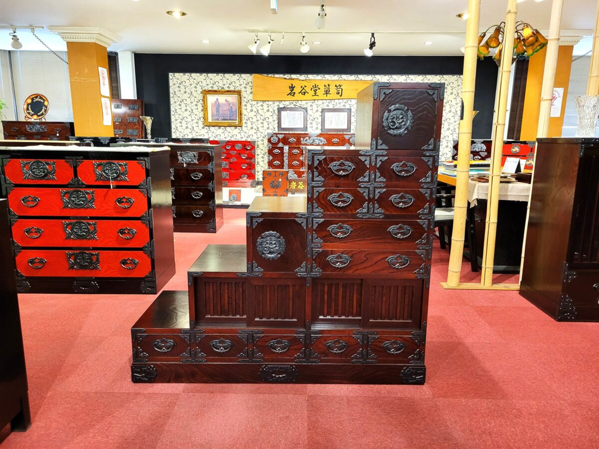 階段箪笥5段 SK－067（右上がり） | 岩谷堂箪笥｜ショールーム